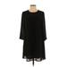 H&M Casual Dress - Shift: Black Solid Dresses - Women's Size 4