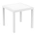 31.5" White Wickerlook Square Patio Dining Table