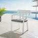 Baxley Outdoor Patio Stackable Aluminum Dining Chair in White Gray