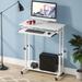 Height Adjustable Small Portable Standing Table, Laptop Desk with Keyboard Tray for Sofa and Bed