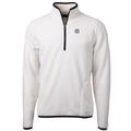 Men's Cutter & Buck Cream Georgetown Hoyas Team Logo Cascade Eco Sherpa Fleece Quarter-Zip Pullover Jacket