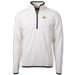 Men's Cutter & Buck Cream Michigan Wolverines Team Logo Cascade Eco Sherpa Fleece Quarter-Zip Pullover Jacket