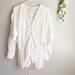 Free People Tops | Free People White Tunic Eyelet Tie Back Boho Top | Color: White | Size: S