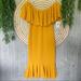 Lularoe Dresses | Lularoe Womens Cici Ruffle Off Shoulder Dress Size Small Nwt | Color: Yellow | Size: S