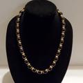 J. Crew Jewelry | J.Crew Necklace With Large Black And Gold Tone Beads | Color: Black/Gold | Size: Os
