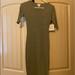 Lularoe Dresses | Lularoe Xxs Julia Dress Fitted Od Green Nwt | Color: Black/Green | Size: Xxs