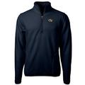 Men's Cutter & Buck Navy Georgia Tech Yellow Jackets Team Logo Cascade Eco Sherpa Fleece Quarter-Zip Pullover Jacket