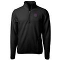 Men's Cutter & Buck Black Holy Cross Crusaders Team Logo Cascade Eco Sherpa Fleece Quarter-Zip Pullover Jacket