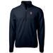 Men's Cutter & Buck Navy St. John's Red Storm Team Logo Cascade Eco Sherpa Fleece Quarter-Zip Pullover Jacket