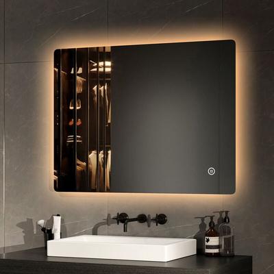 Badspiegel led Badspiegel 80x60cm Badezimmerspiegel mit Warmweiß/Kaltweiß/Natürliches Licht Image