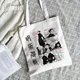Jujutsu Kaimmense Canvas Bag for Women Japanese Anime Initiated Bag Ins Harajuku Vintage Cartoon