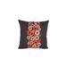 Square Fabric Pillow with Embroidered Circles - 16 H x 16 W x 1 L Inches