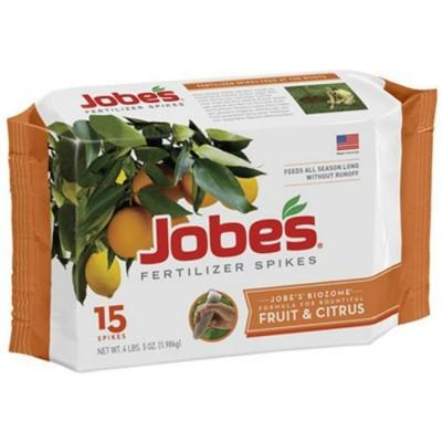 JobeAA 01612 Fruit & Citrus Tree Fertilizer Spike, 9-12-12, 15-Pack