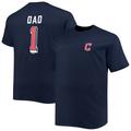 Men's Navy Cleveland Guardians Big & Tall Father's Day #1 Dad T-Shirt