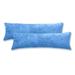 Fresh Ideas Velvet Body Pillow Cover 2-Pack Body Pillow Cover by Fresh Ideas in Medium Blue
