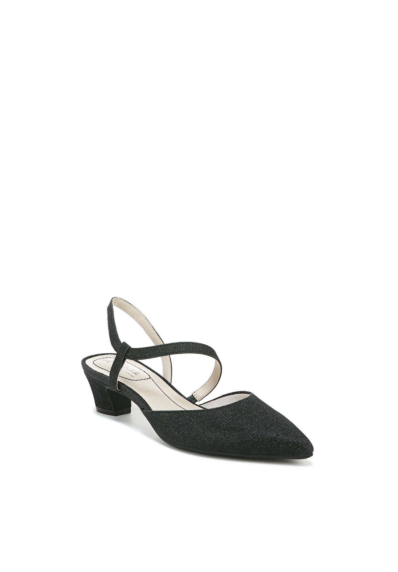 Wide Width Women's Minimalist Heel by LifeStride in Black (Size 7 1/2 W)
