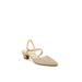 Wide Width Women's Minimalist Slingback Pump by LifeStride in Light Gold (Size 7 1/2 W)