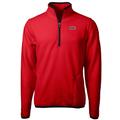 Men's Cutter & Buck Red UIC Flames Team Logo Cascade Eco Sherpa Fleece Quarter-Zip Pullover Jacket