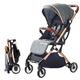 SONARIN Lightweight Stroller,Compact Travel Buggy,One Hand Foldable,Five-Point Harness,Upgraded Wheels,Great for Airplane(Dark Grey)