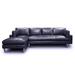 Gray Reclining Sectional - Westland and Birch Sienna Genuine Leather Sofa and Chaise Genuine Leather | 36 H x 84 W x 70 D in | Wayfair