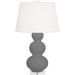 Robert Abbey Triple Gourd Table Lamp Ceramic/Fabric in Gray | 33 H x 20 W x 20 D in | Wayfair MCR43