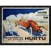 Global Gallery 'Hurtu Automobiles et Cycles' by O'Galop Framed Vintage Advertisement Metal in Brown | 29.1 H x 38 W in | Wayfair GCF-294699-30-299