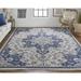 Blue/Gray 0.32 in Area Rug - Bungalow Rose Lillie-Ella Oriental Machine Woven Blue/Gray/Rust Medallion Area Rug Polyester/Polypropylene | Wayfair