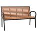 Red Barrel Studio® Garden Outdoor Bench Wood in Black/Brown | 31.7 H x 49.2 W x 23.8 D in | Wayfair 185D591B261340D7816ABB06F578967E