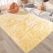 Yellow 96 x 73 x 2.38 in Living Room Area Rug - Yellow 96 x 73 x 2.38 in Area Rug - Everly Quinn Rug, Faux Sheepskin Shag Rug, Home Style Sheepskin Rug, Area Rug For Bedroom Living Room Sheepskin | Wayfair