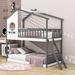 Harper Orchard Twin Over Twin Standard Bunk Bed by QYUF in Gray | 91 H x 40 W x 79 D in | Wayfair 4782A1EDF1744557930839FA21BF2724