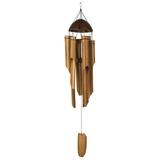 Woodstock Chimes 1/2 Coconut Large Wind Chime Wood in Brown | 36 H x 6 W x 6 D in | Wayfair C101