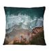 East Urban Home Arial View Of Ocean Waves I - Nautical & Coastal Printed Throw Pillow Polyester/Polyfill blend | 18 H x 18 W x 5 D in | Wayfair