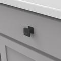 Hickory Hardware Modern Collection 1 1/4 Diameter Square Knob Metal in Black | 1.25 H x 1.25 W x 1.25 D in | Wayfair H078769MB