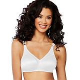 Bali Double Support Wirefree Bra (Size 38-C) White, Nylon,Spandex