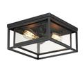 Maxim Lighting Cabana 12 Inch 2 Light Outdoor Flush Mount - 3031CDBK