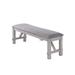 Fabric Upholstered Wooden Bench with Braces, Gray