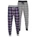 Men's Big & Tall Mens Hanes 2Pk Flannel Sleep Jogger Men'S Sleepwear by Hanes in Navy Grey (Size 3XL)