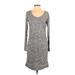 Gap Casual Dress - Sweater Dress: Gray Marled Dresses - Women's Size Small