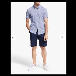 Ralph Lauren Shirts | .. Ralph Lauren Short Sleeve Gingham Performance Blue/White Shirt | Color: Blue/White | Size: S