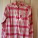 American Eagle Outfitters Skirts | American Eagle Ae Button Up Top Shirt Pink Plaid Size 14 For Women | Color: Pink/White | Size: 14