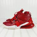 Nike Shoes | Nike Air Force 270 Red Croc Prints Leather Sneakers F283 | Color: Red | Size: 9