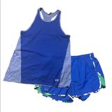 Under Armour Shorts | 2 Under Armour Pieces, Running Shorts And Tank Top, Size M | Color: Blue/Green | Size: M