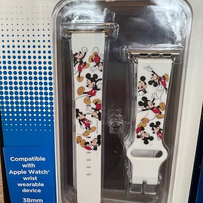 Disney Accessories | Disney Parks White Mickey Mouse Retro Apple Watch Band Small 38mm 40mm 41mm | Color: White | Size: Os