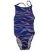 Adidas Swim | Adidas Elavate Vortex Back One Piece Swimsuit | Color: Blue/Red | Size: 38