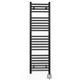 Myhomeware 300mm Wide Black Electric Bathroom Heated Towel Rail Thermostatic Warmer Radiator Digital Controller (300 x 1200 mm (BTU: 1539))