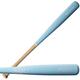 Louisville Slugger Genuine Mix Unfinished Light Blue Baseball Bat - 32, Light Blue/Natural, 32"