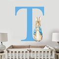 Peter Rabbit Wall Sticker - Personalised Letter - Official Peter Rabbit Wall Art (Blue Letter, 120cm Height)