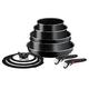 Tefal Ingenio Easy ON Pots & Pans Set, 10 Pieces, Stackable, Removable Handle, Space Saving, Non-Stick, Black, L1599143