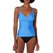 Standard Tankini Swimsuit With Adjustable Straps And Tummy Control - Blue - Calvin Klein Beachwear