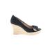 Tory Burch Wedges: Black Solid Shoes - Size 8
